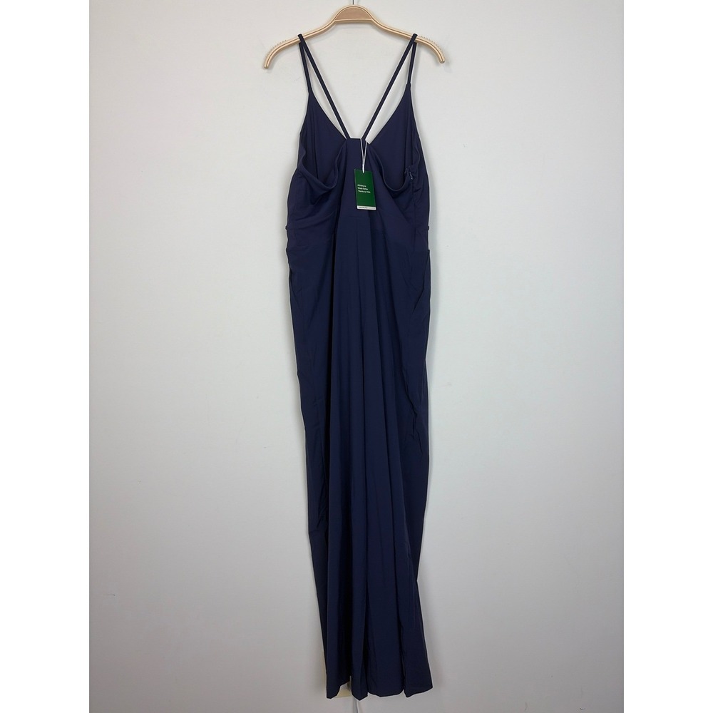 HALARA Breezeful Backless Pocket Wide Leg Jumpsuit Patriot Blue Sz XL TALL - Picture 4 of 12